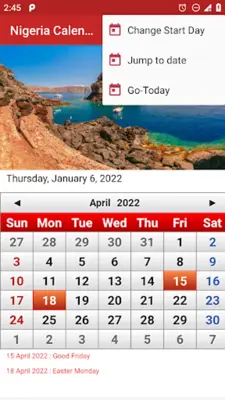 Nigeria Calendar 2022 android App screenshot 3